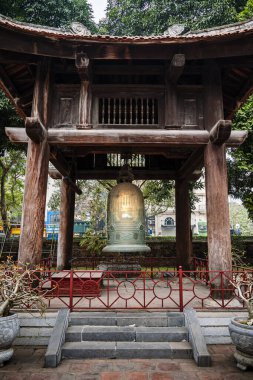 Hanoi, Vietnam - 15 Ocak 2025: Edebiyat Tapınağı (Konfüçyüs Tapınağı)