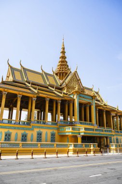 Phnom Penh, Kamboçya - 29 Ocak 2025 Sunny Weather Kraliyet Sarayı