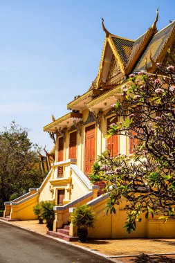 Phnom Penh, Kamboçya - 29 Ocak 2025 Sunny Weather Kraliyet Sarayı