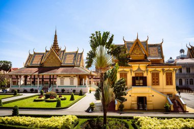 Phnom Penh, Kamboçya - 29 Ocak 2025 Sunny Weather Kraliyet Sarayı