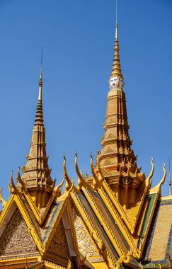 Phnom Penh, Kamboçya - 29 Ocak 2025 Sunny Weather Kraliyet Sarayı