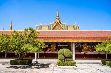 Phnom Penh, Kamboçya - 29 Ocak 2025 Sunny Weather Kraliyet Sarayı