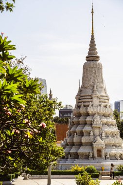 Phnom Penh, Kamboçya - 29 Ocak 2025 Sunny Weather Kraliyet Sarayı
