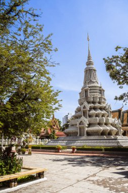 Phnom Penh, Kamboçya - 29 Ocak 2025 Sunny Weather Kraliyet Sarayı