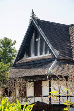 Luang Prabang, Laos - 25 Ocak 2025: Güneşli havalarda Tarih Merkezi, HDR Görüntü