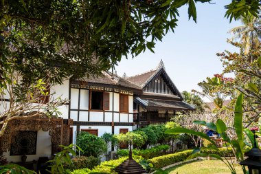Luang Prabang, Laos - 25 Ocak 2025: Güneşli havalarda Tarih Merkezi, HDR Görüntü