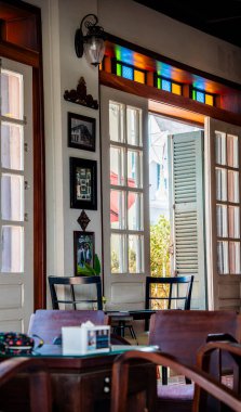 Luang Prabang, Laos - 25 Ocak 2025: Güneşli havalarda Tarih Merkezi, HDR Görüntü