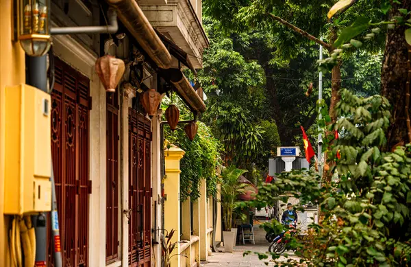 Hanoi, Vietnam - 23 Ocak 2025: Bulutlu havada Fransız Mahallesi, HDR Görüntü