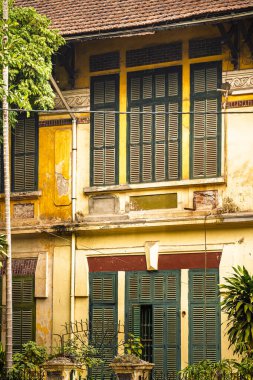 Hanoi, Vietnam - 25 Ocak 2025: Bulutlu Havadaki Eski Bölge