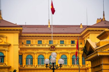 Hanoi, Vietnam - 25 Ocak 2025: Başkanlık Sarayı binası