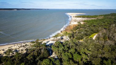 Vahşi Kıyı veya Cote Sauvage, Fransa 'nın insansız hava aracı görüntüsü