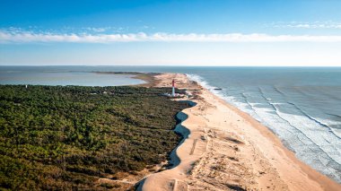 Vahşi Kıyı veya Cote Sauvage, Fransa 'nın insansız hava aracı görüntüsü