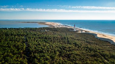 Vahşi Kıyı veya Cote Sauvage, Fransa 'nın insansız hava aracı görüntüsü