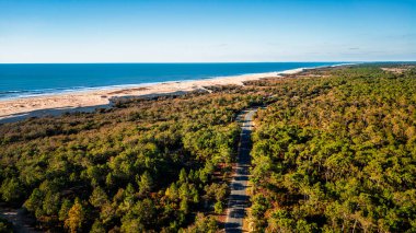 Vahşi Kıyı veya Cote Sauvage, Fransa 'nın insansız hava aracı görüntüsü