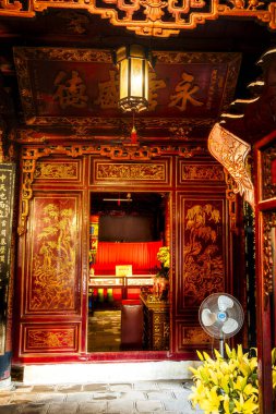 Hanoi, Vietnam - 20 Ocak 2025: Hanoi, Vietnam 'daki Quan Thanh Tapınağı 