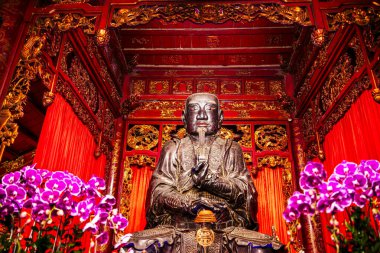 Hanoi, Vietnam - 20 Ocak 2025: Hanoi, Vietnam 'daki Quan Thanh Tapınağı 