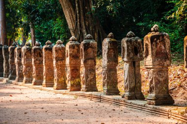 Angkor, Kamboçya - 26 Ocak 2025: Kamboçya 'daki Preah Khan Tapınağı' nın antik kalıntıları