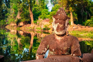 Angkor, Kamboçya - 26 Ocak 2025: Kamboçya 'daki Preah Khan Tapınağı' nın antik kalıntıları