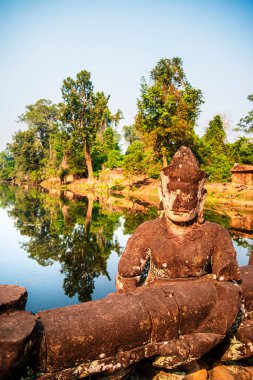 Angkor, Kamboçya - 26 Ocak 2025: Kamboçya 'daki Preah Khan Tapınağı' nın antik kalıntıları