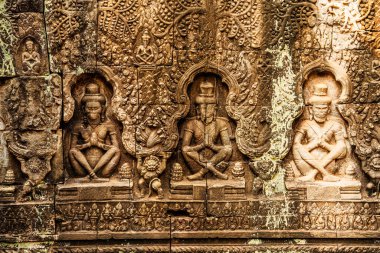 Angkor, Kamboçya - 26 Ocak 2025: Kamboçya 'daki Preah Khan Tapınağı' nın antik kalıntıları