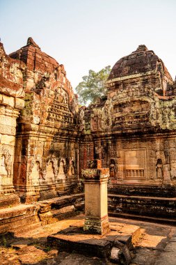 Angkor, Kamboçya - 26 Ocak 2025: Kamboçya 'daki Preah Khan Tapınağı' nın antik kalıntıları