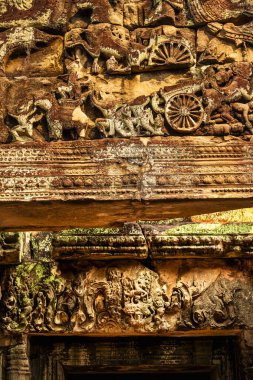 Angkor, Kamboçya - 26 Ocak 2025: Kamboçya 'daki Preah Khan Tapınağı' nın antik kalıntıları