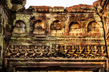 Angkor, Kamboçya - 26 Ocak 2025: Kamboçya 'daki Preah Khan Tapınağı' nın antik kalıntıları