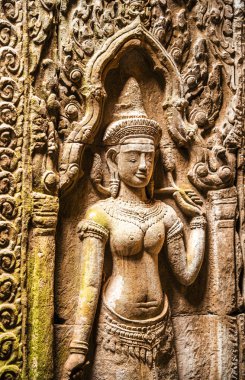 Angkor, Kamboçya - 26 Ocak 2025: Kamboçya 'daki Preah Khan Tapınağı' nın antik kalıntıları