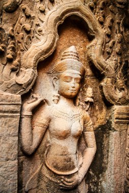 Angkor, Kamboçya - 26 Ocak 2025: Kamboçya 'daki Preah Khan Tapınağı' nın antik kalıntıları