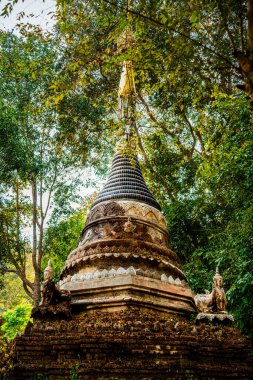 Chiang Mai, Tayland - 5 Şubat 2025: Güneşli havalarda tarihi merkez