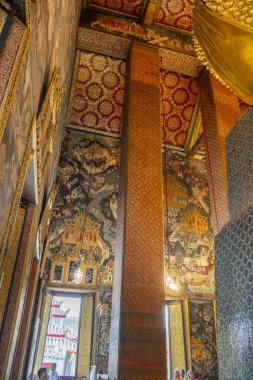 Bangkok, Tayland - 2 Şubat 2025 Wat Pho veya Yalancı Buda Tapınağı
