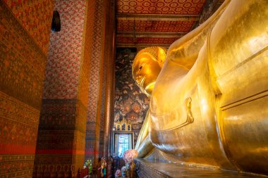 Bangkok, Tayland - 2 Şubat 2025 Wat Pho veya Yalancı Buda Tapınağı