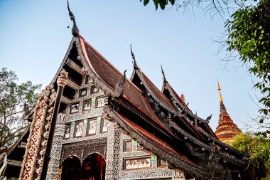 Chiang Mai, Tayland - 4 Şubat 2025 Wat Lok Moli, Dusk