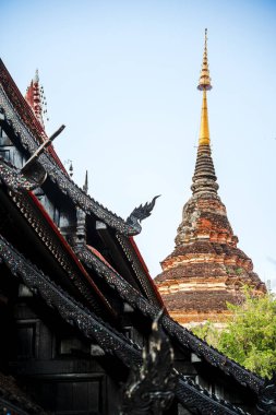 Chiang Mai, Tayland - 4 Şubat 2025 Wat Lok Moli, Dusk