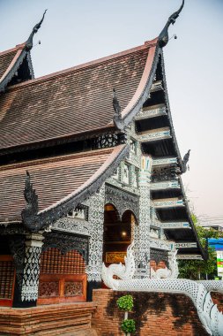 Chiang Mai, Tayland - 4 Şubat 2025 Wat Lok Moli, Dusk