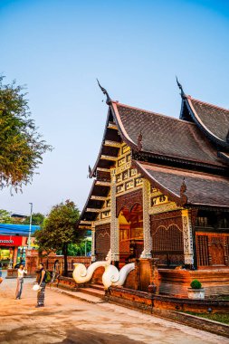 Chiang Mai, Tayland - 4 Şubat 2025 Wat Lok Moli, Dusk