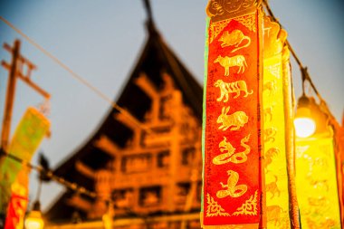 Chiang Mai, Tayland - 4 Şubat 2025 Wat Lok Moli, Dusk