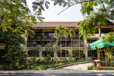 Siem Reap, Kamboçya - 30 Ocak 2025: Tarihi Şehir Merkezi Manzarası 