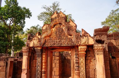 Banteay Srei Tapınağının antik kalıntıları, Angkor, Kamboçya