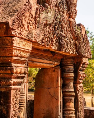 Banteay Srei Tapınağının antik kalıntıları, Angkor, Kamboçya