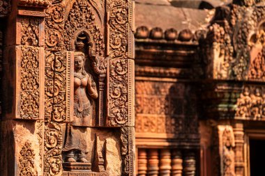 Banteay Srei Tapınağının antik kalıntıları, Angkor, Kamboçya