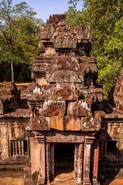 Angkor, Kamboçya 'daki Chau Say Tevoda Tapınağı' nın antik kalıntıları