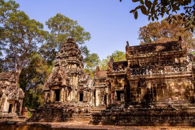 Angkor, Kamboçya 'daki Chau Say Tevoda Tapınağı' nın antik kalıntıları