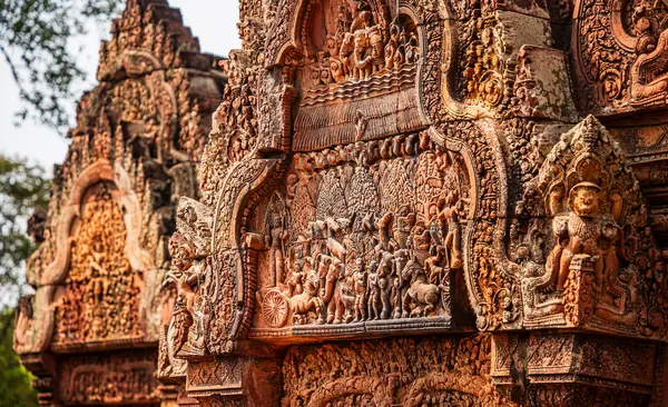 Banteay Srei Tapınağının antik kalıntıları, Angkor, Kamboçya