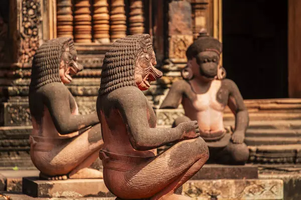 Banteay Srei Tapınağının antik kalıntıları, Angkor, Kamboçya