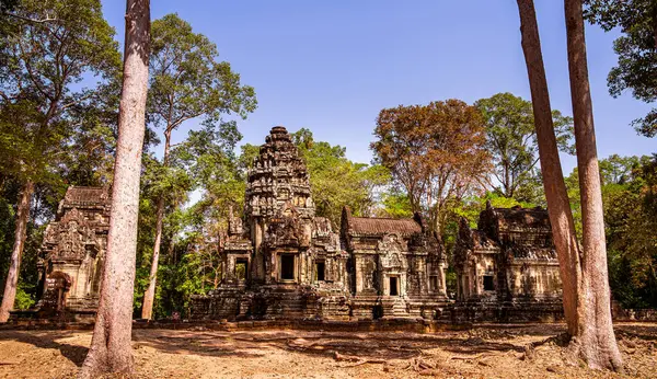 Angkor, Kamboçya 'daki Chau Say Tevoda Tapınağı' nın antik kalıntıları