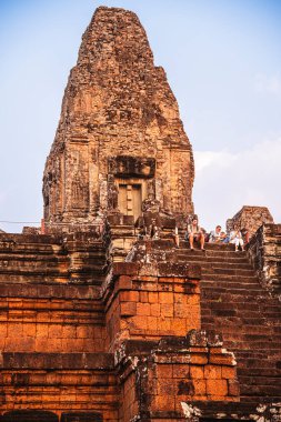 Angkor, Kamboçya 'da Sunset' teki Pre Rup Tapınağı