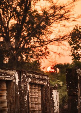 Angkor, Kamboçya 'da Sunset' teki Pre Rup Tapınağı