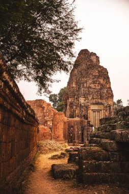 Angkor, Kamboçya 'da Sunset' teki Pre Rup Tapınağı