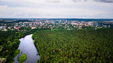 Vilnius ve nehir hava manzarası, Litvanya